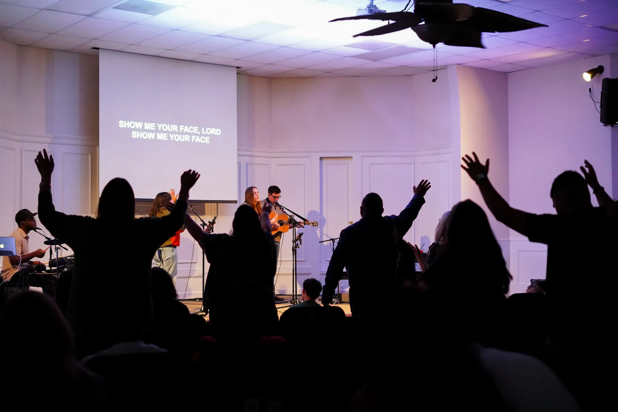Abba's House community worshiping together
